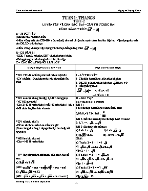 Giáo án buổi hai Toán 9 - Trường THCS Phan Bội Châu